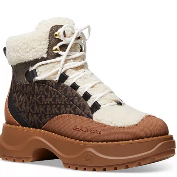 Women's Dupree Lace-Up Faux Sherpa Hiker Booties - Picture 1 of 5
